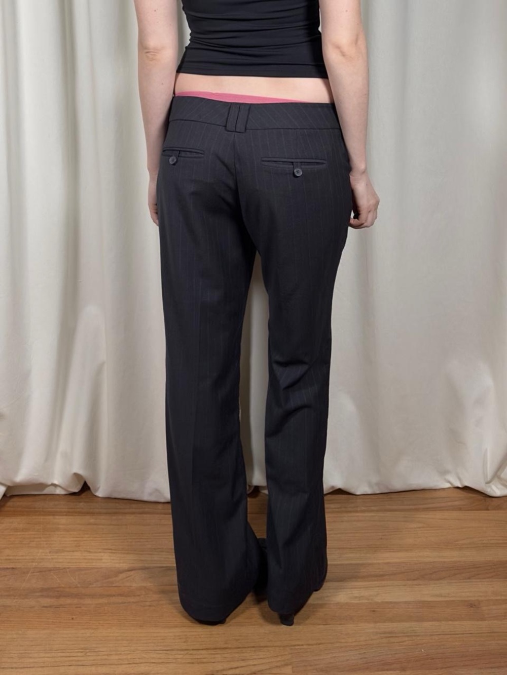 Low Rise Bootcut Pinstripe Pants - Picture 5 of 8